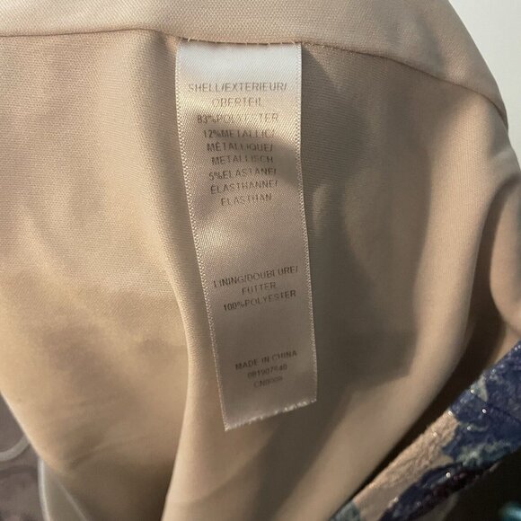 Adrianna Papell Womens Size 2 Multicolor Floral Brocade Sheath Cocktail Dress - Picture 10 of 10